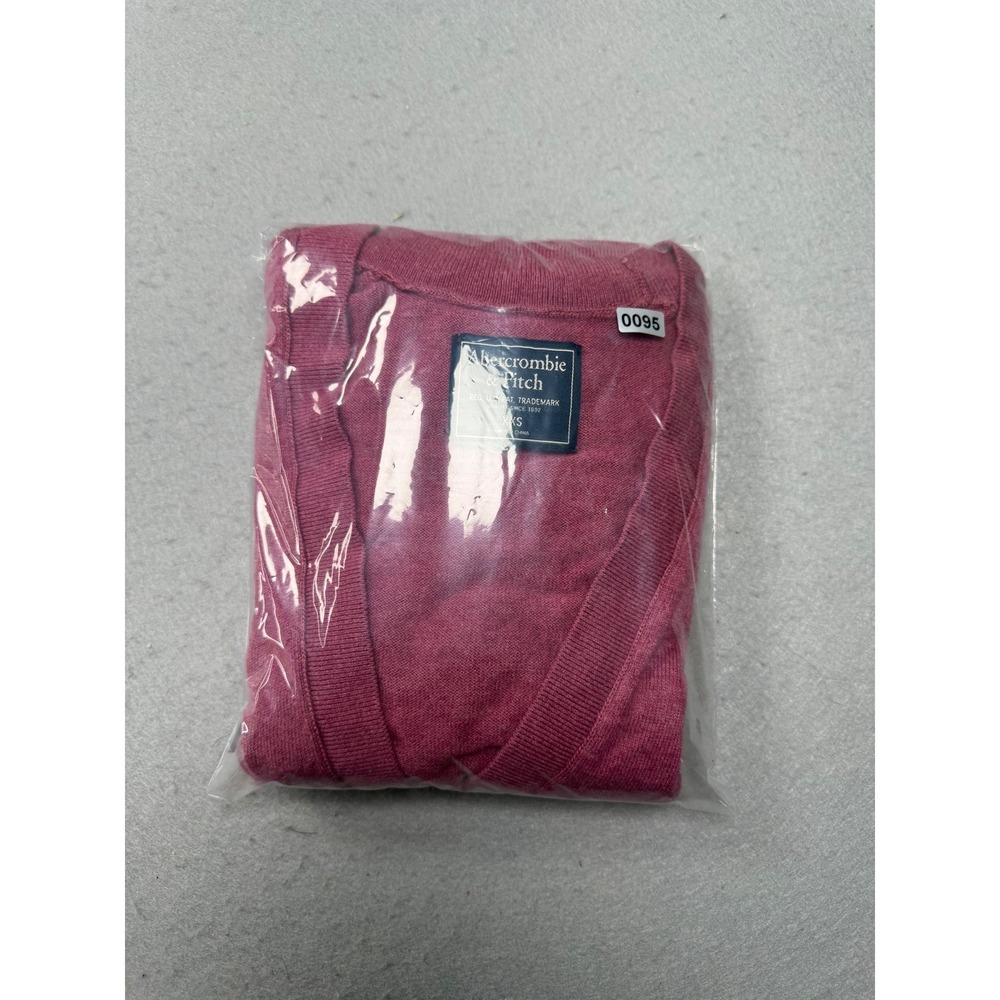 Abercrombie‎ Fitch Pink Cardigan Sweater Womens XXS Embroidered Moose Pockets - Picture 10 of 10